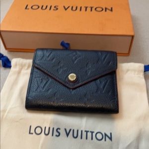 Victorine Wallet navy/red Empreinte